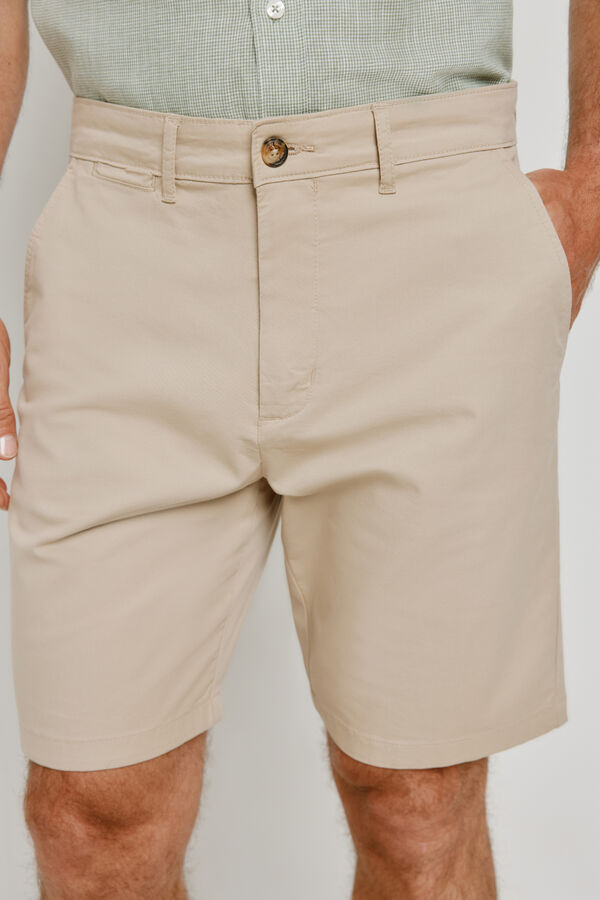 Pedro del Hierro Bermuda lisa Beige