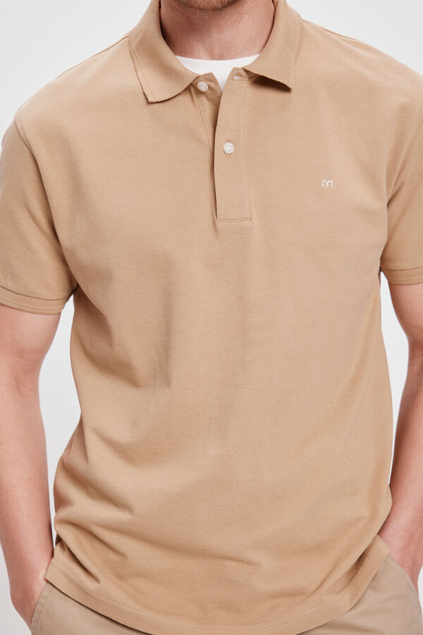 Milano Polo Piqu&eacute; B&aacute;sico Castanho