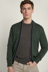 Fifty Outlet Cardigan Punto Cremallera Verde