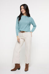 Milano Camisola rendilhada tato suave Verde escuro