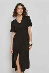Milano Vestido escote pico Negro
