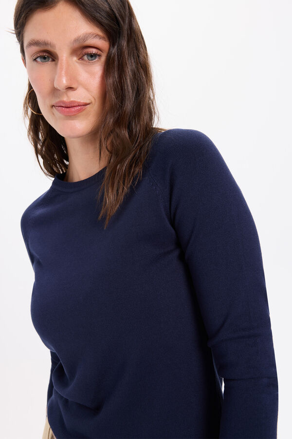 Milano Camisola básico de liso malha Marinho