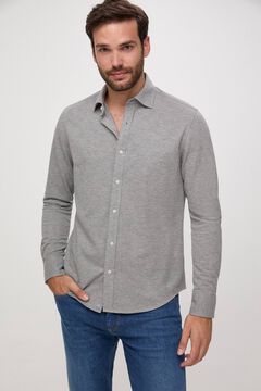 Fifty Outlet Camisa Piqué Oxford gray