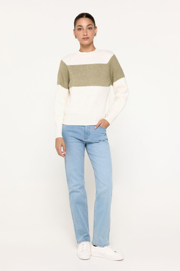 Milano Chaqueta efecto ante Kaki Claro