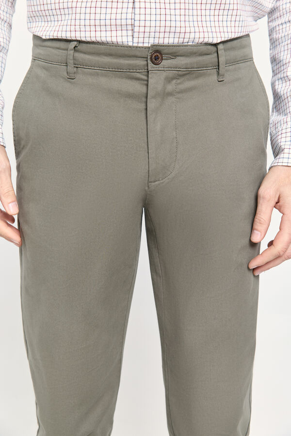 Pedro del Hierro Calças chino stafford Cáqui escuro