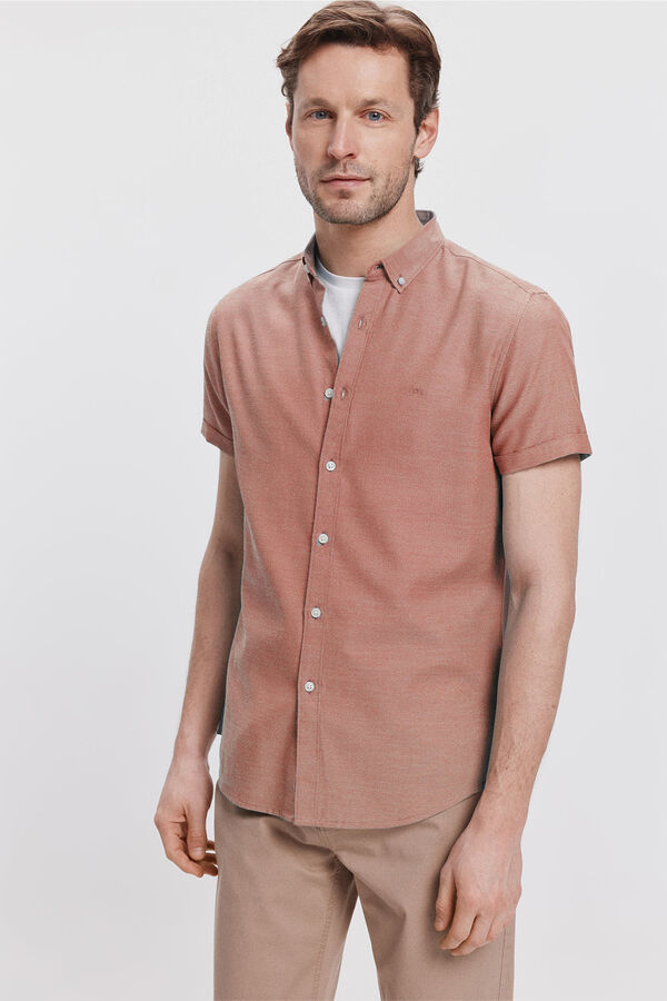 Milano Camisa Manga Curta Coral