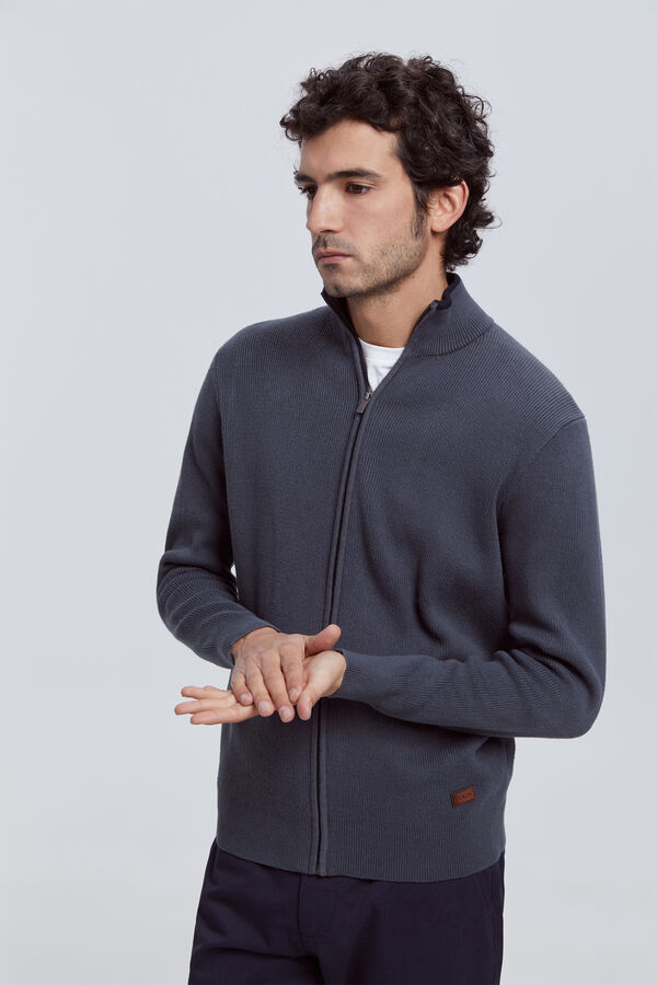 Milano Cardigan cremallera Gris