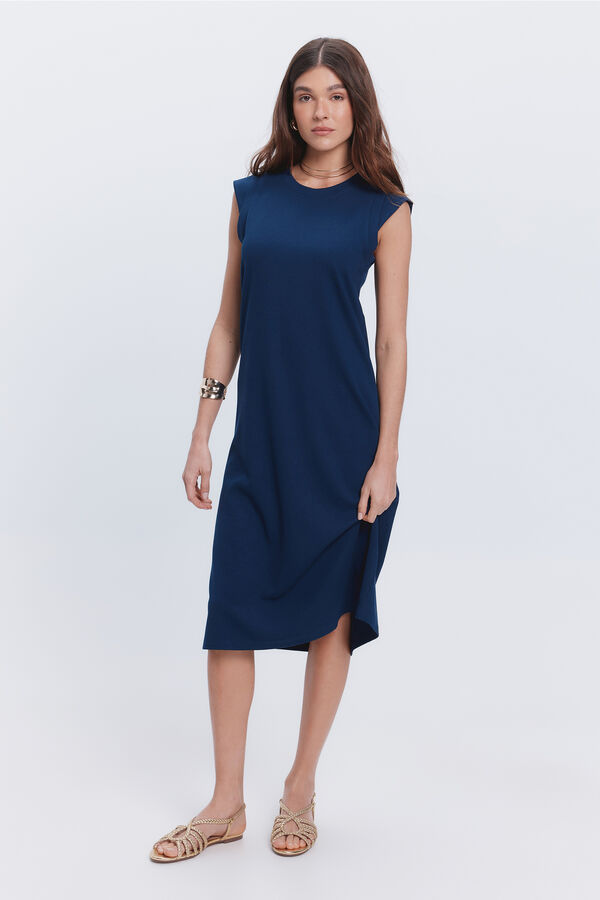 Milano Vestido longo circular Azul