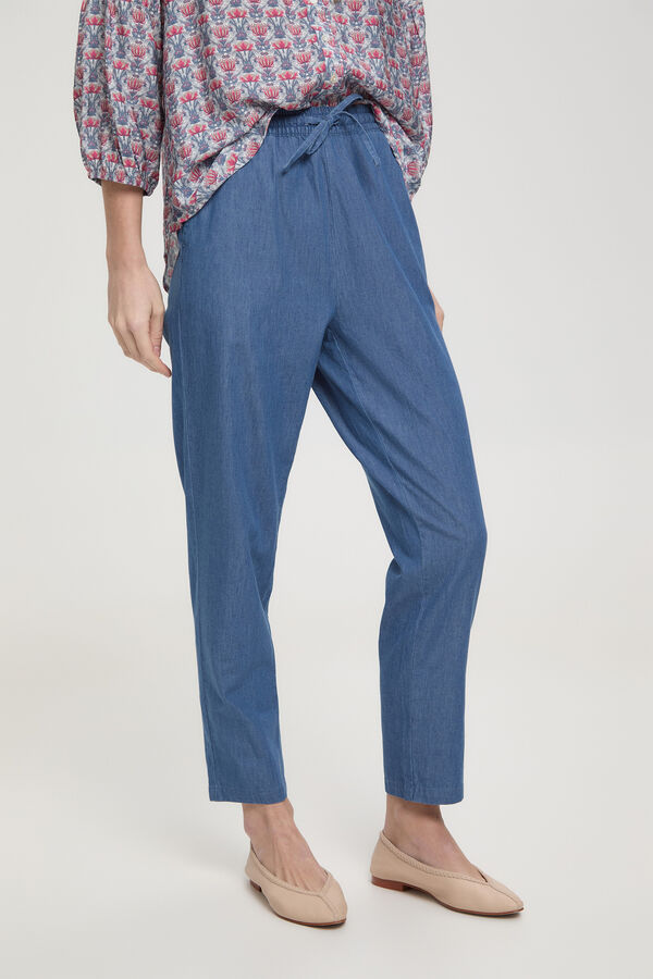 Milano Cal&ccedil;as suaves Azul indigo