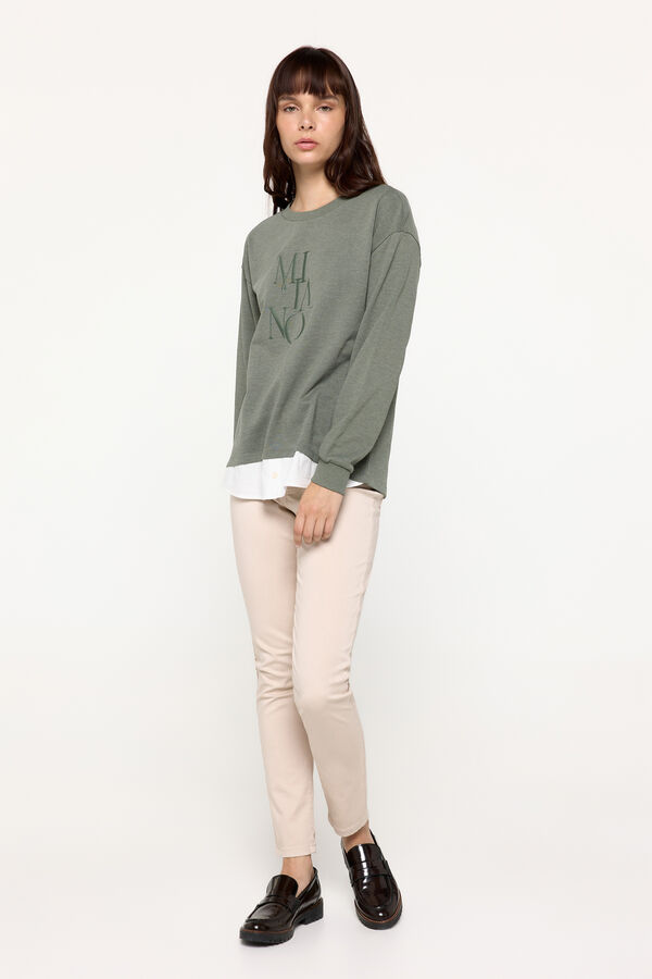 Fifty Outlet Sweatshirt baixo com saia Verde