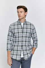 Milano Camisa cuadros relaxed fit Gris