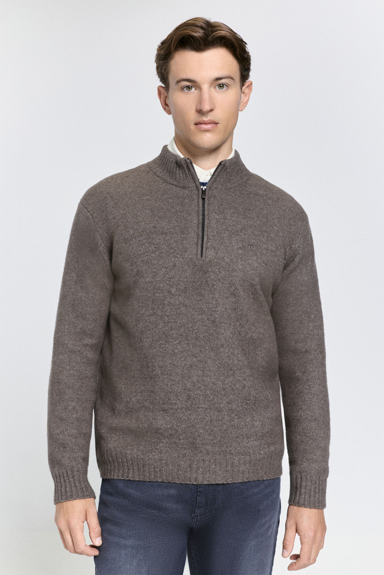 Milano Jersey de punto media cremallera