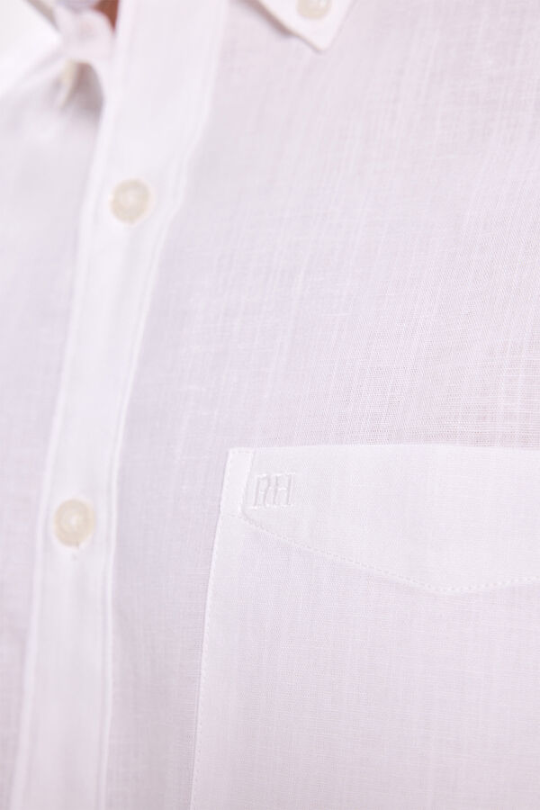 Pedro del Hierro Camisa de linho Pedro Del Hierro Branco