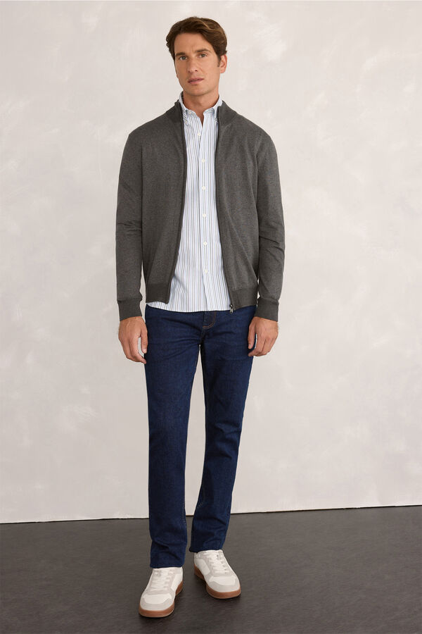 Pedro del Hierro Cardigan Bicolor Gris Oscuro