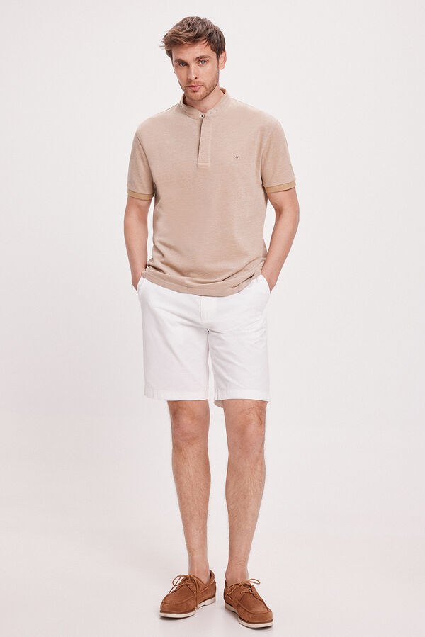 Milano Polo Mao Oxford Areia