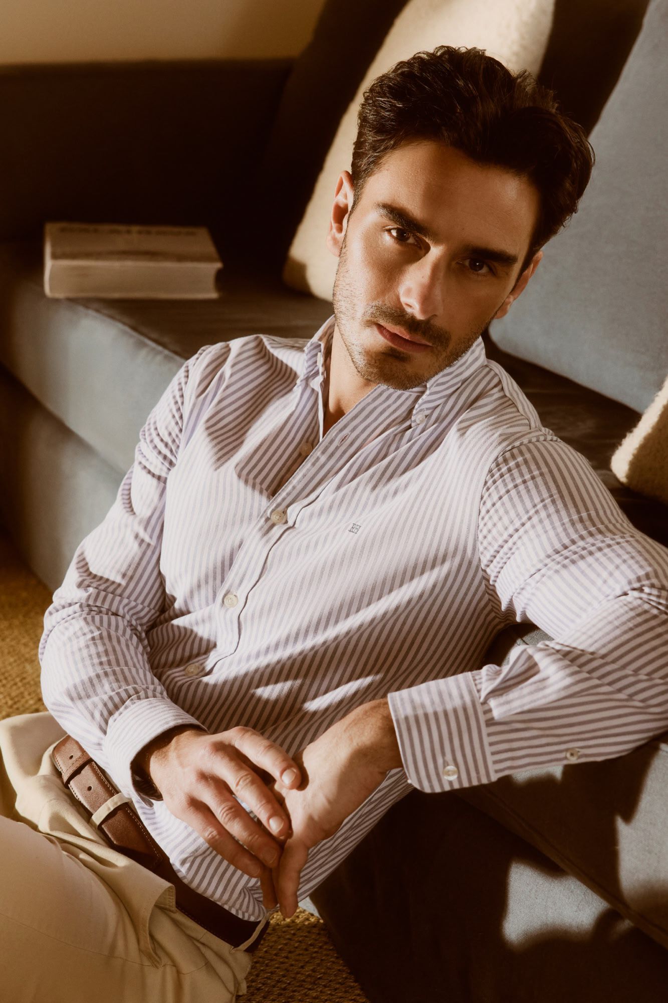 Pedro del Hierro Camisa manga comprida &agrave;s riscas