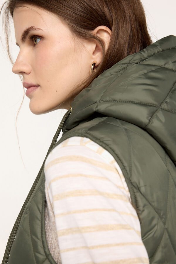 Milano Chaleco acolchado capucha Verde