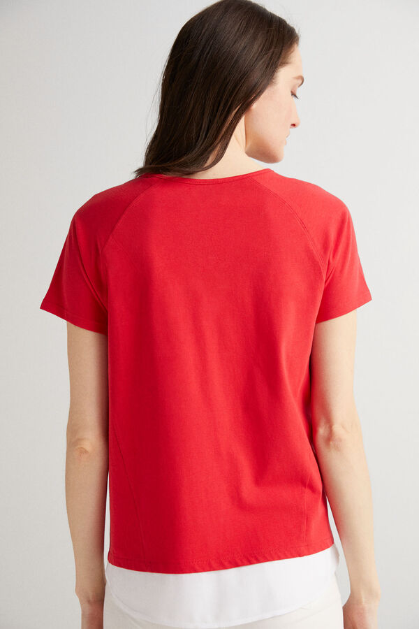 Fifty Outlet Camiseta de rayas Vermelho
