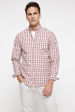 Fifty Outlet Camisa Popelín Cuadros beige