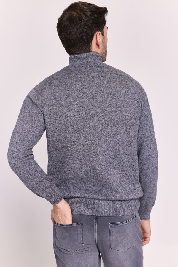 Milano Jersey semicisne cremallera Gris