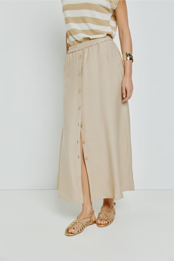 Milano Saia comprida abotoada Bege