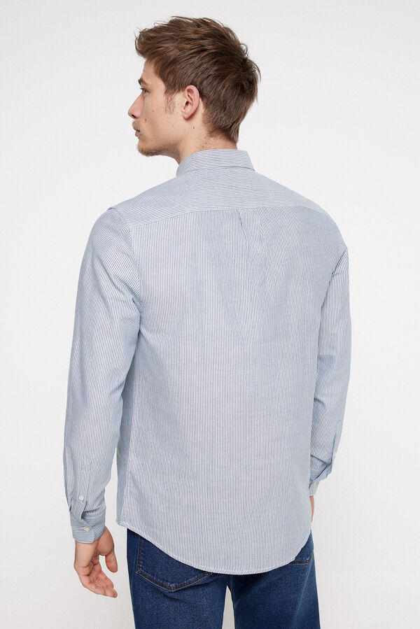 Milano Camisa Oxford Rayas Azul