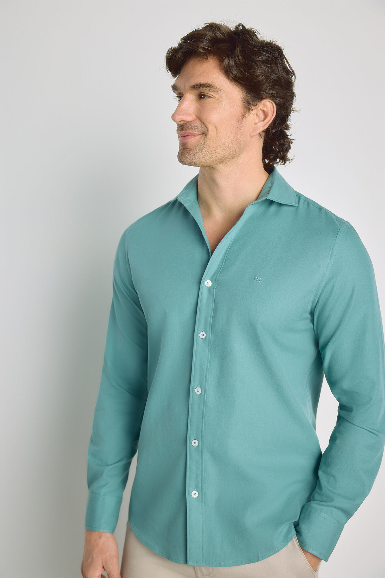 Milano Camisa lisa manga larga