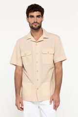 Milano Camisa com bolsos com aba Bege