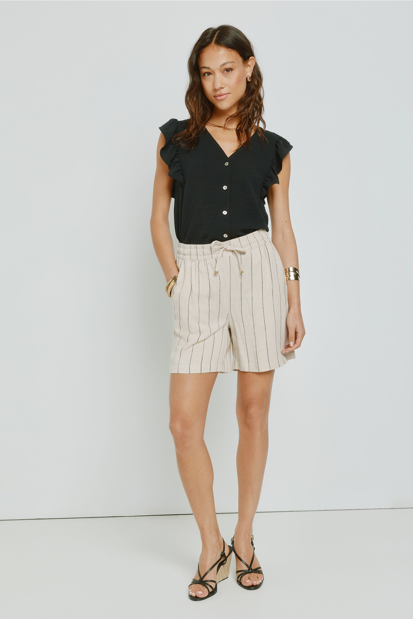 Milano Blusa con volantes