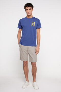 Fifty Outlet T-shirt estampada 100% algodão Azul