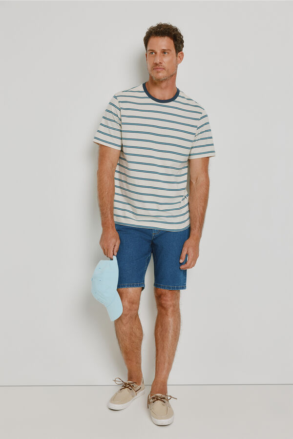 Pedro del Hierro T-shirt de manga curta estampada Marinho