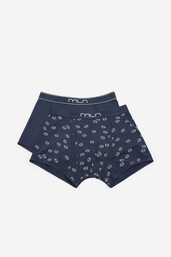 Milano Pack boxer liso y estampado Navy