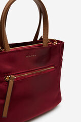 Milano Bolso de nylon color cereza Granate