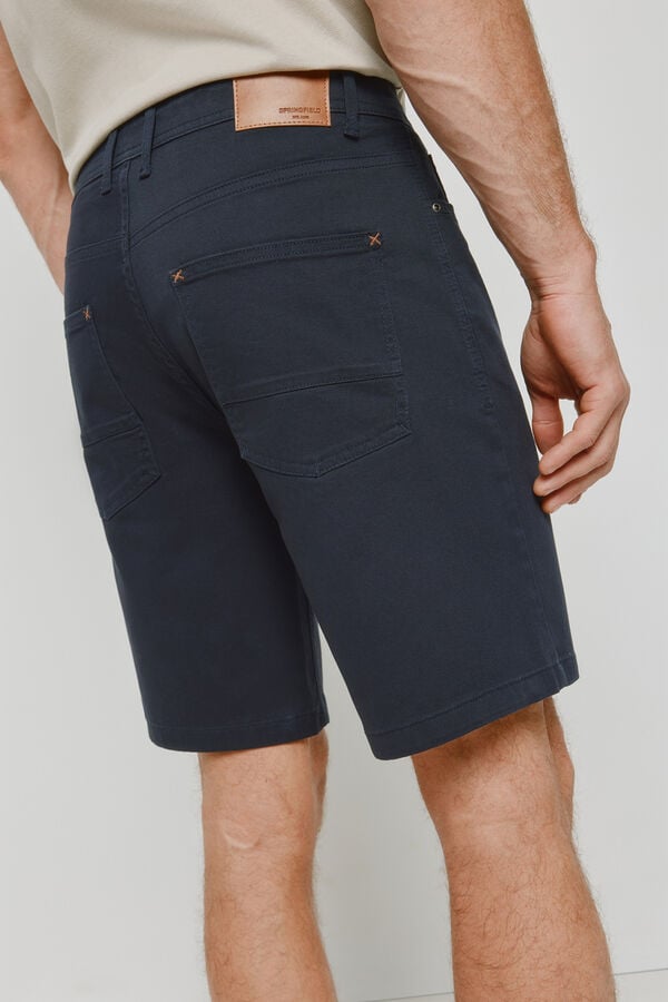 Springfield Bermuda cinco bolsos Marinho