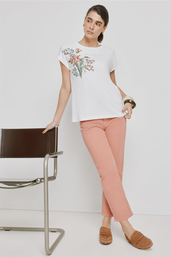 Milano T-shirt estampada de manga curta Branco