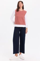 Milano Calça jeans culotte de cintura alta Marinho