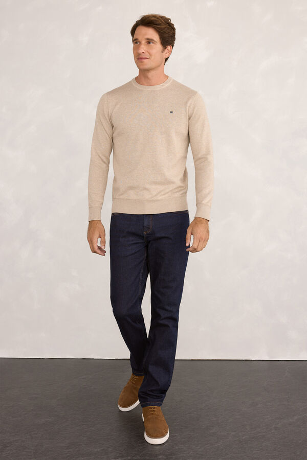 Pedro del Hierro Camisola básico redondo Bege