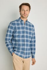 Springfield Camisa cuadros manga larga Azul