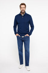 Milano Camisola Bot&otilde;es. Marinho