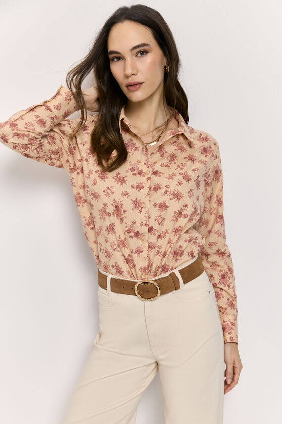 Camisa estampada tejido estructura