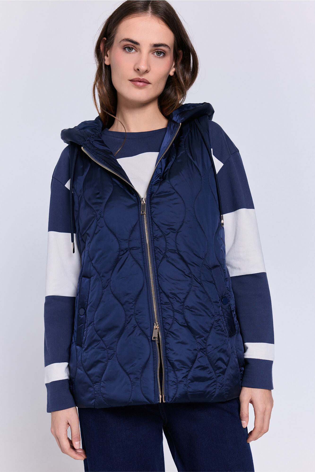 Milano Chaleco acolchado con capucha