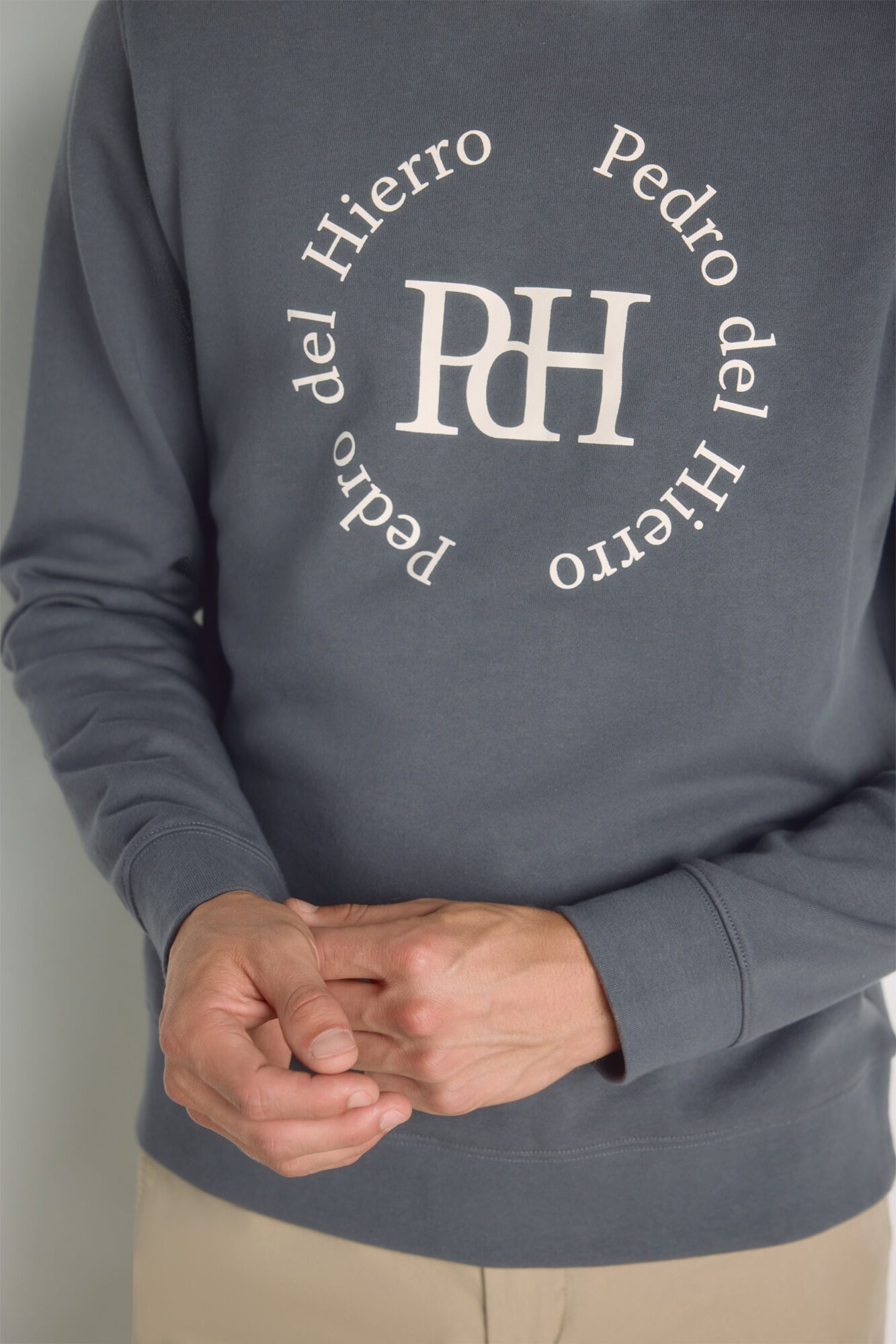 Pedro del Hierro Sudadera cuello redondo con logo