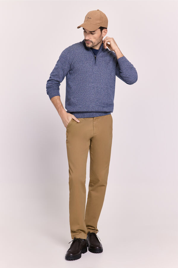 Milano Jersey semicisne cremallera Navy