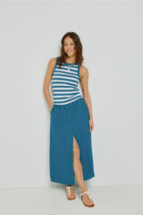 Milano Saia comprida abotoada Azul