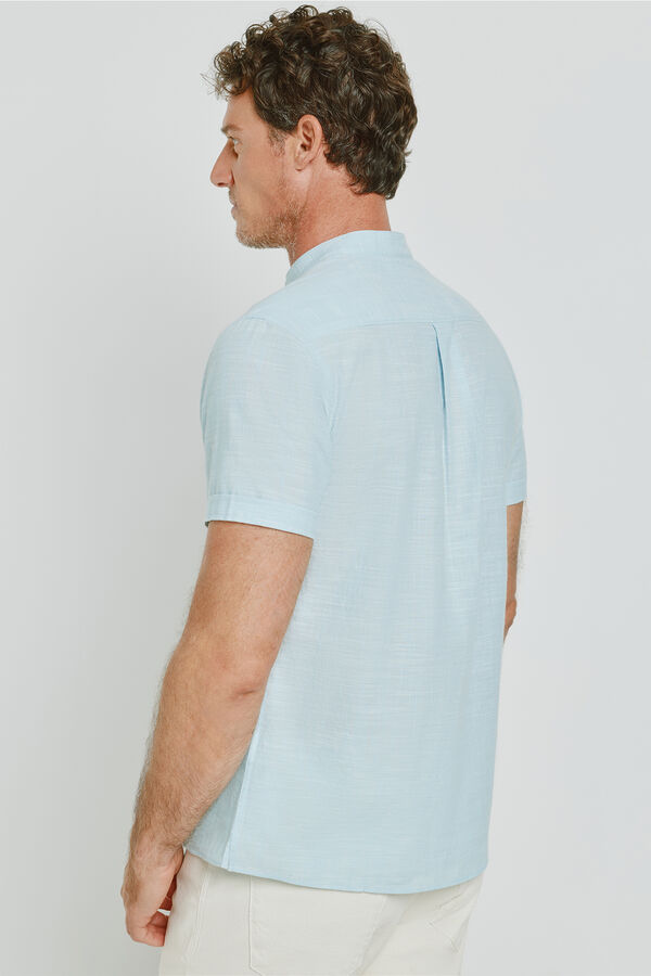 Milano Camisa gola mao manga curta Azul