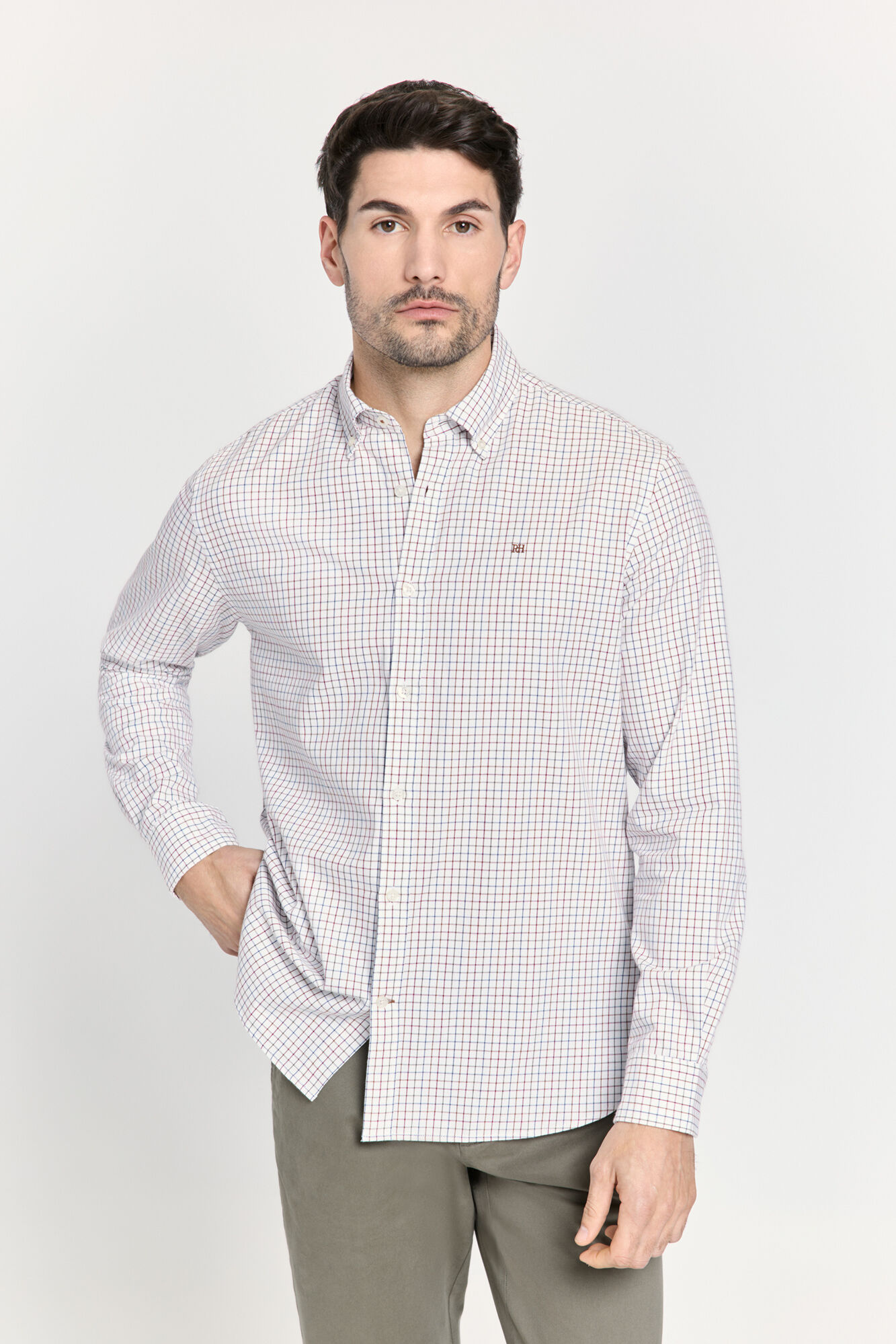 Pedro del Hierro Camisa cuadros relaxed fit