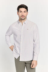 Pedro del Hierro Camisa xadrez com caimento relaxado Marfim