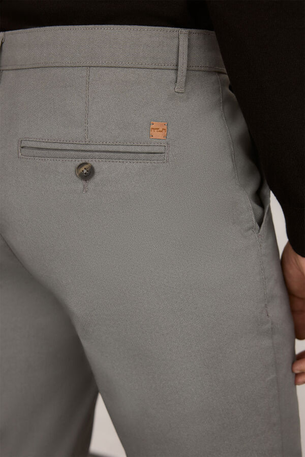 Milano Calças Chino Confortável Cinza claro