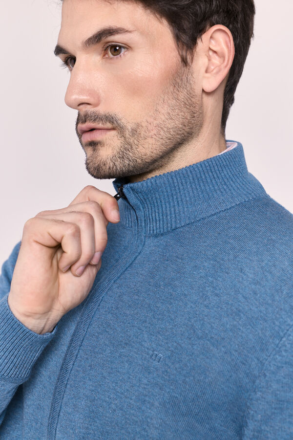 Milano C&aacute;rdigan cremallera Azul