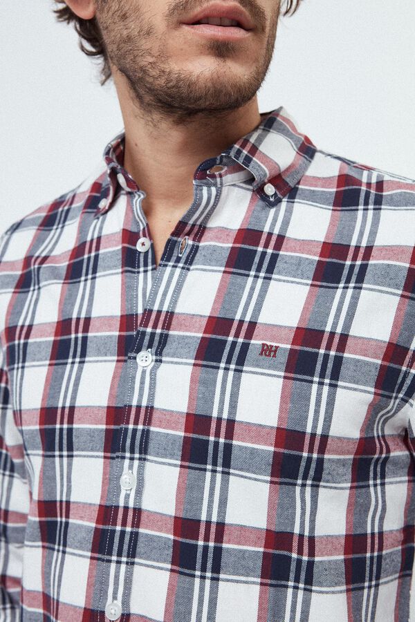 Fifty Outlet Camisa Twill PdH Estampado azul